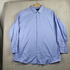 Proper Cloth Shirt Mens Extra‎ Large Blue Check Button Down Dress Work Office XL